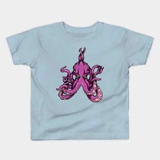 Purple Octopus Kids T-Shirt